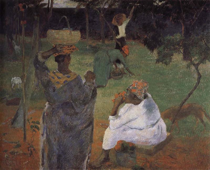 Paul Gauguin Mining mango woman Spain oil painting art
